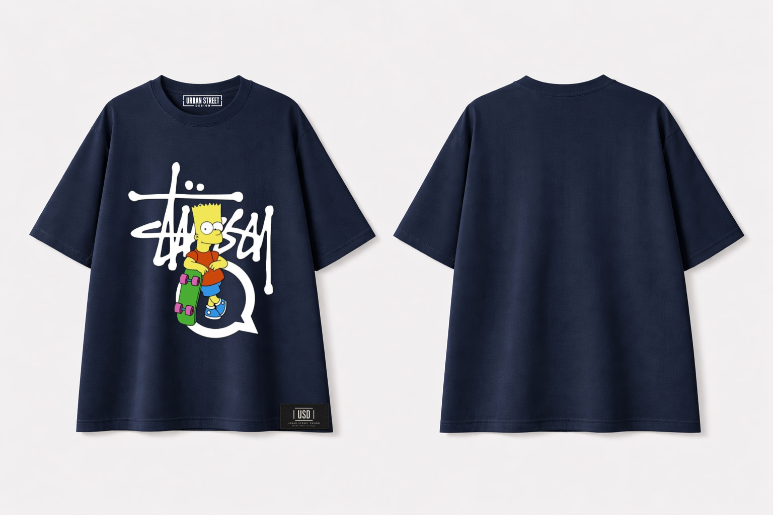 T Shirt Over Size Unisex /  Stussy Bart Tipe