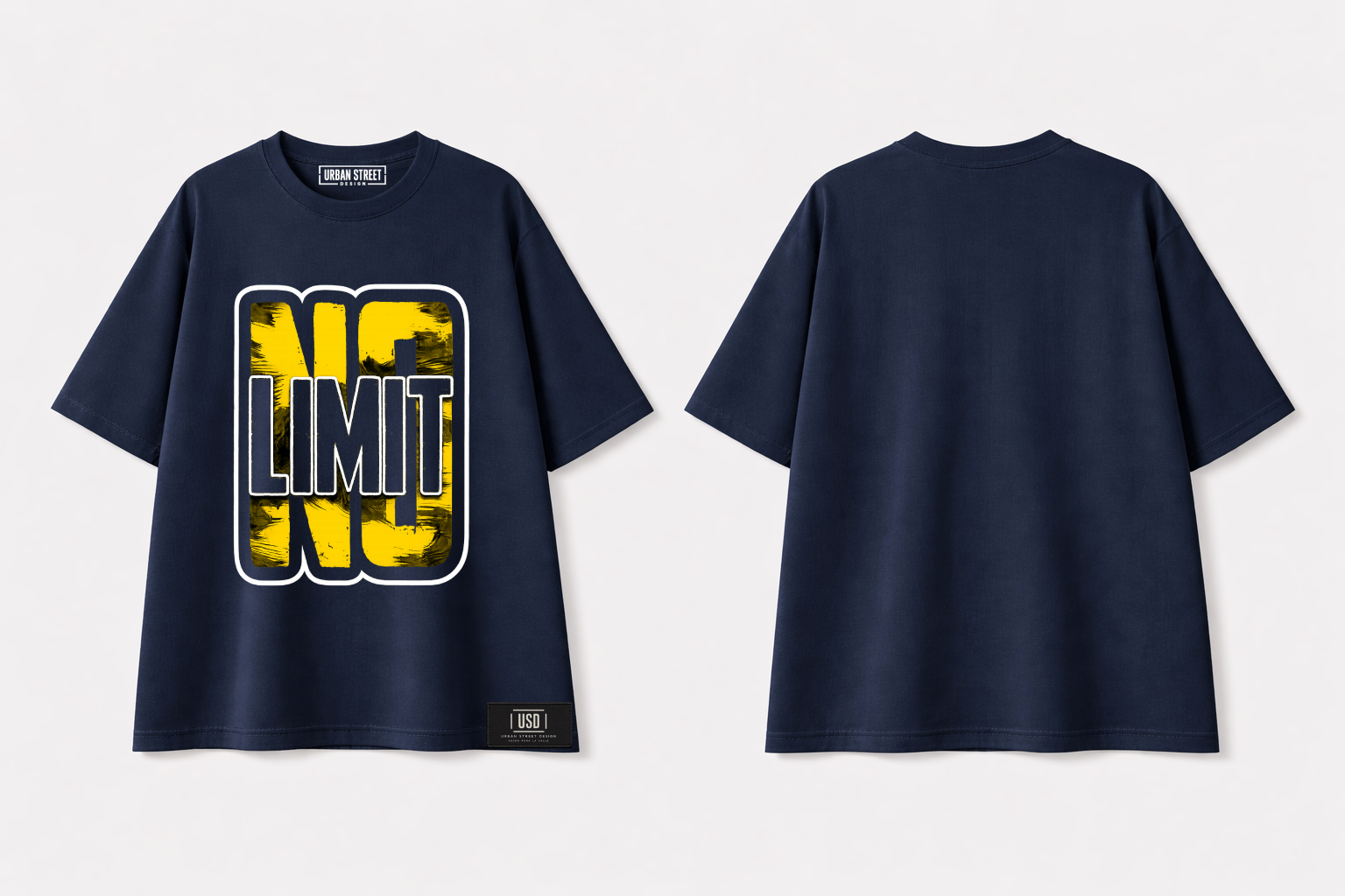 T Shirt Over Size Unisex / No Limit  Blue