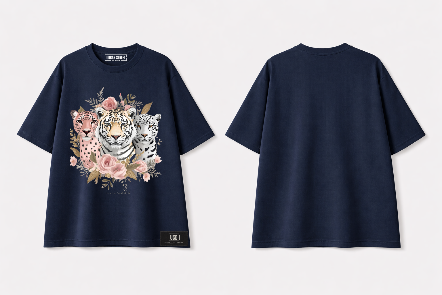T Shirt Over Size Unisex / Tree Tiger