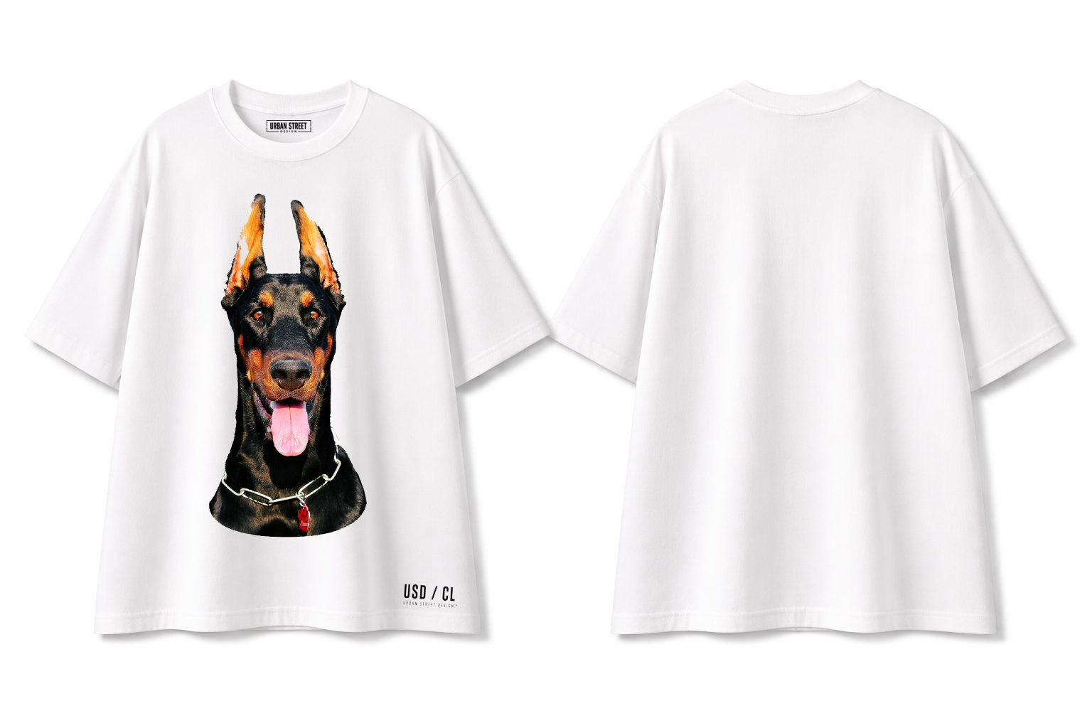 T Shirt Over Size Unisex / Doberman Tipe 1