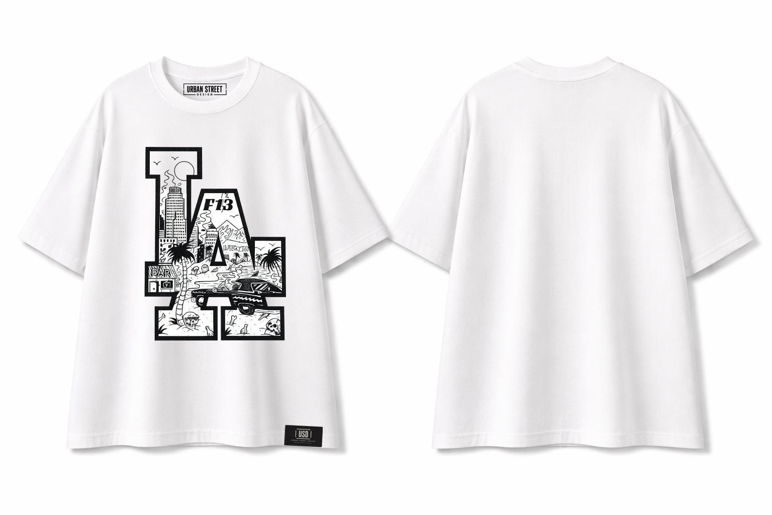 T Shirt Over Size Unisex / LA  Model