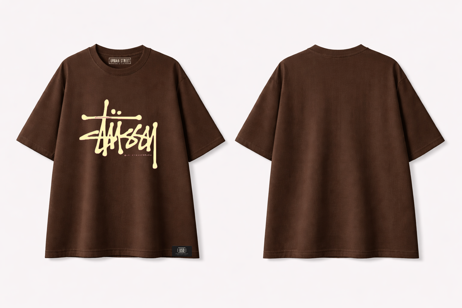 T Shirt Over Size Unisex /  Tipo Stussy